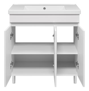 Напольная тумба под раковину Misty Енисей 80см белый